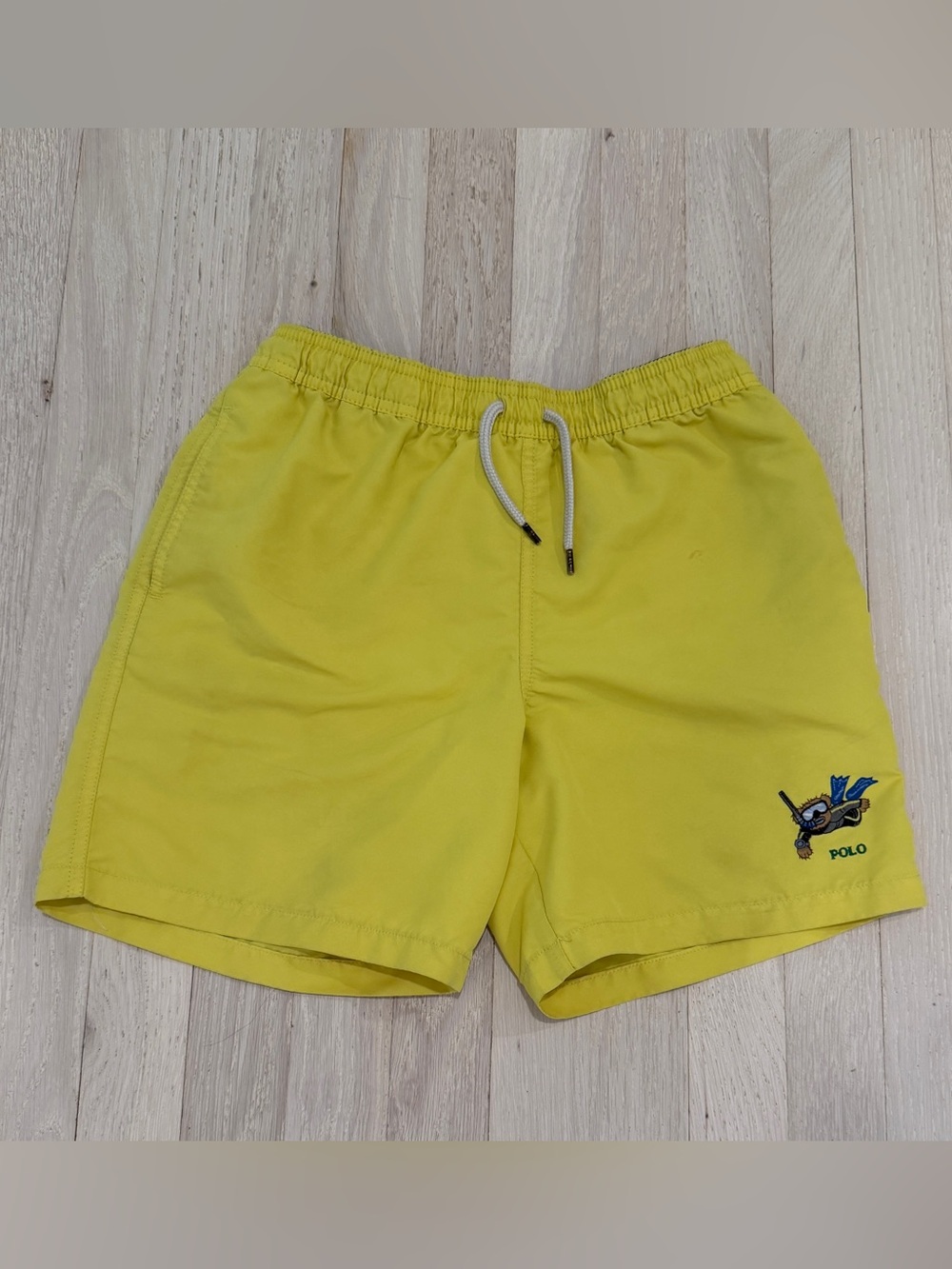 Ralph Lauren Traveller Polo Boys Yellow Swim Trunks Board Shorts Large 14-16 - Picture 3 of 9